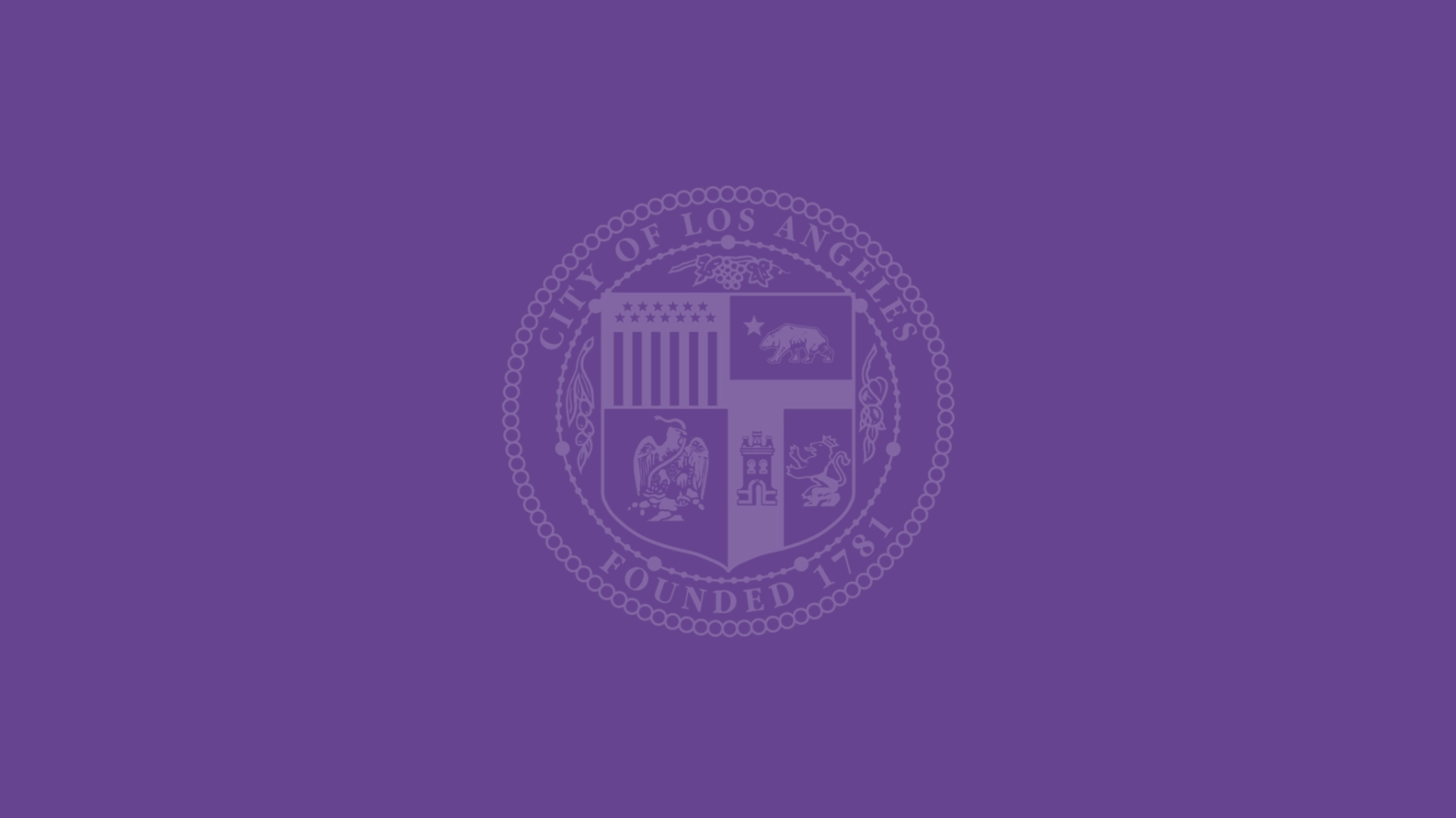 Los Angeles City Seal - Purple Background