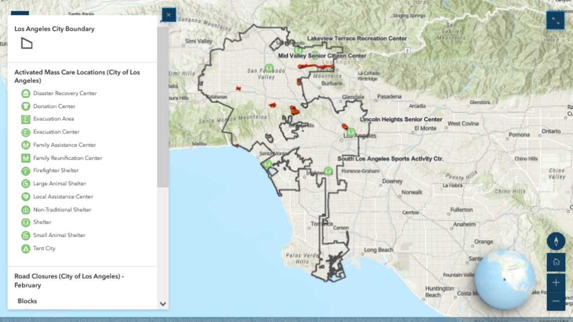 Image of an interactive map of LA with locations of storms impoacts and resources, at the link