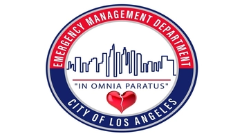 The red, white and blue logo of EMD, with a broken heart image added below the City Skyline.