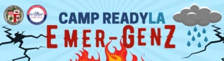 Banner with Camp ReadyLA  Emergency.