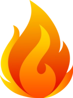 clipart of a red and orange flame